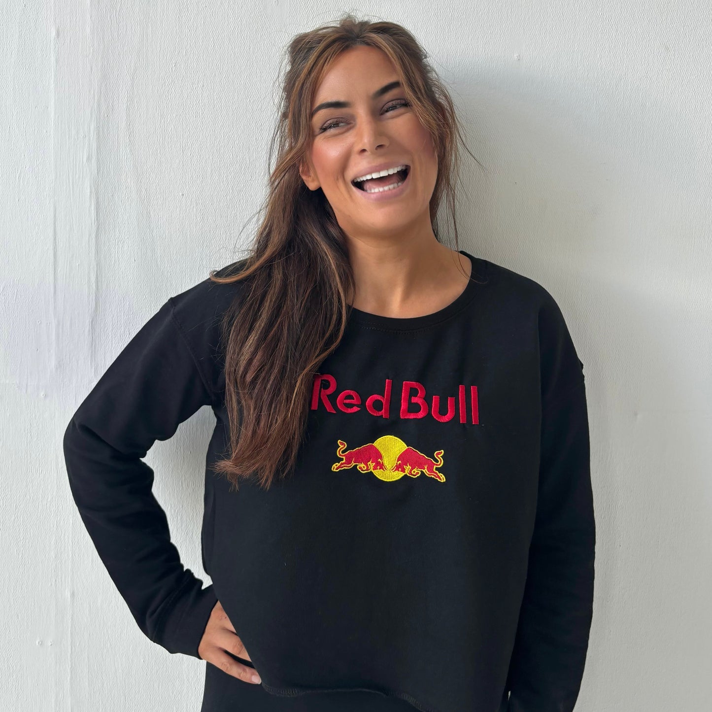 Women's Red Bull Long Sleeve Crop Sweatshirt