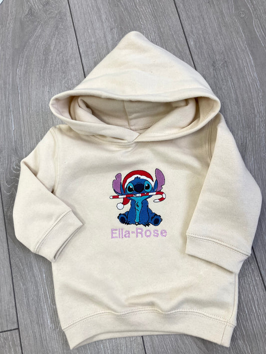 Stitch Christmas Hoodie (personalised or non personalised)