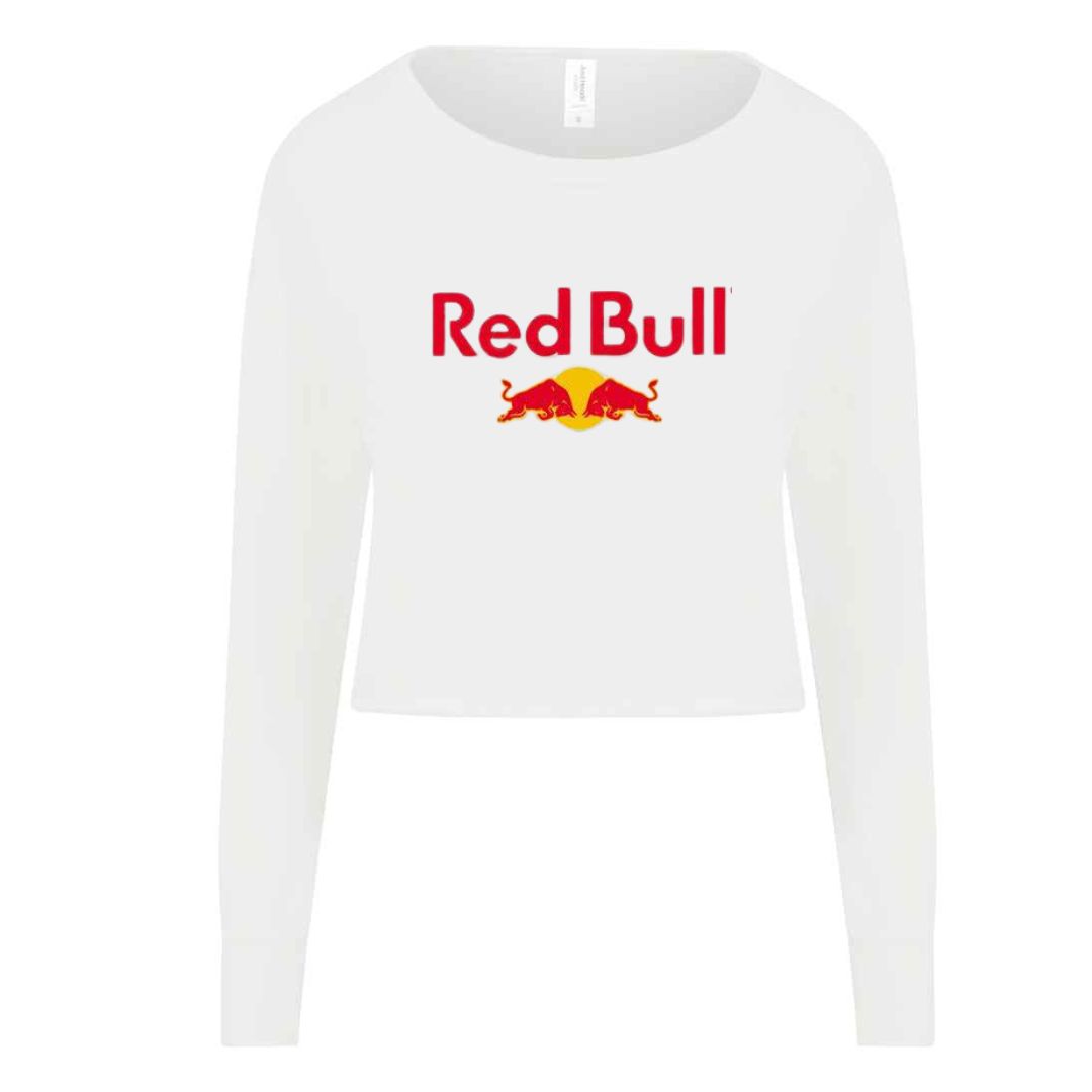 Women's Red Bull Long Sleeve Crop Sweatshirt