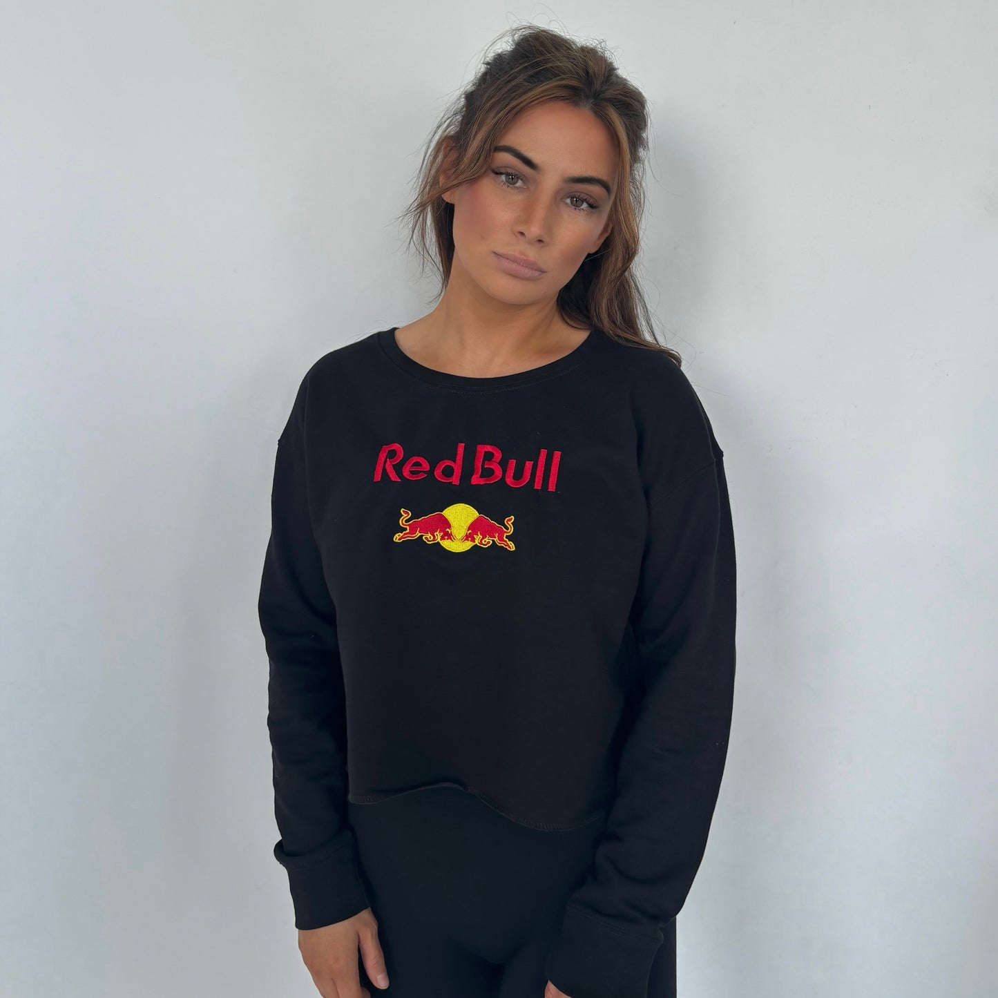 Women's Red Bull Long Sleeve Crop Sweatshirt