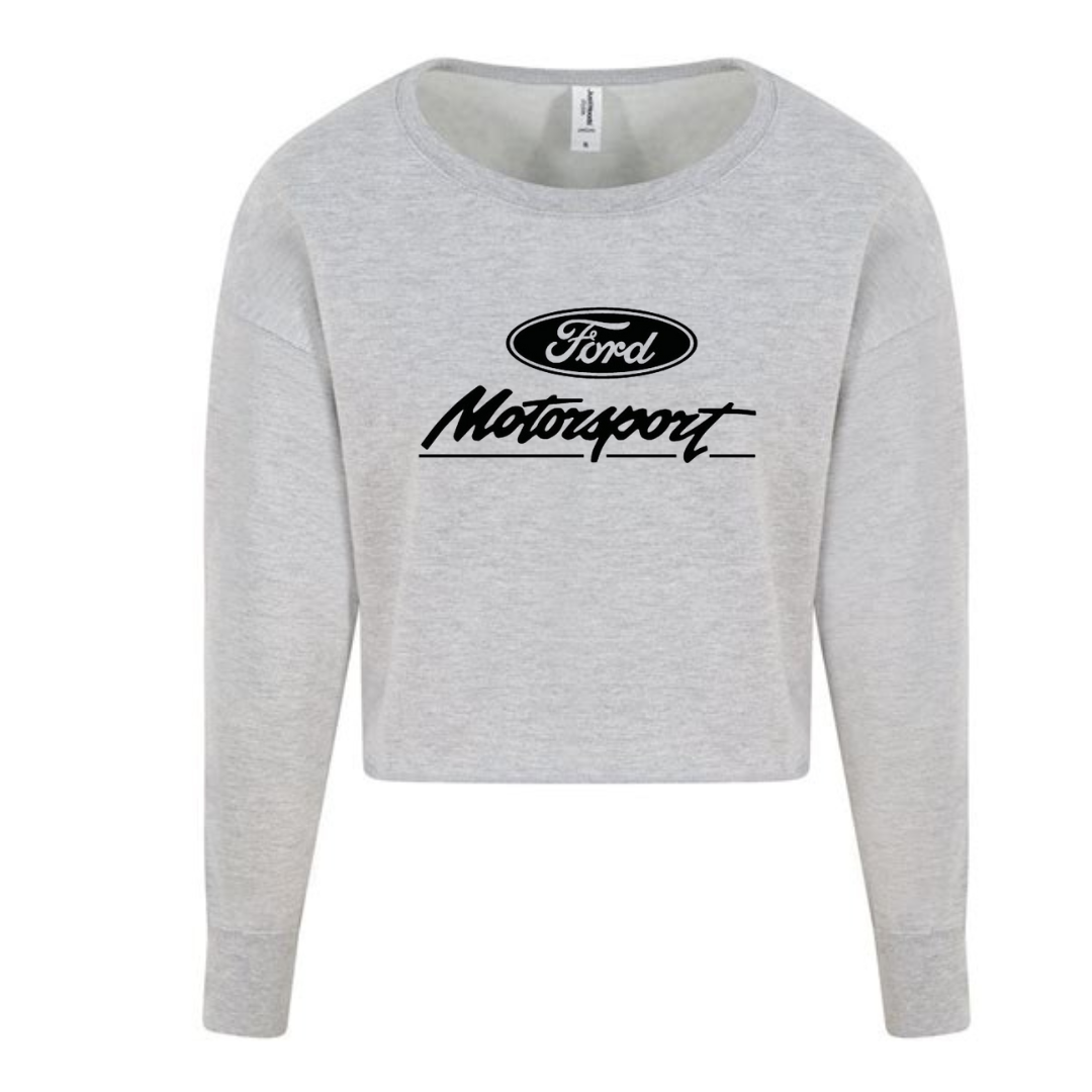 Women's Ford Motorsport Long Sleeve Crop Sweatshirt