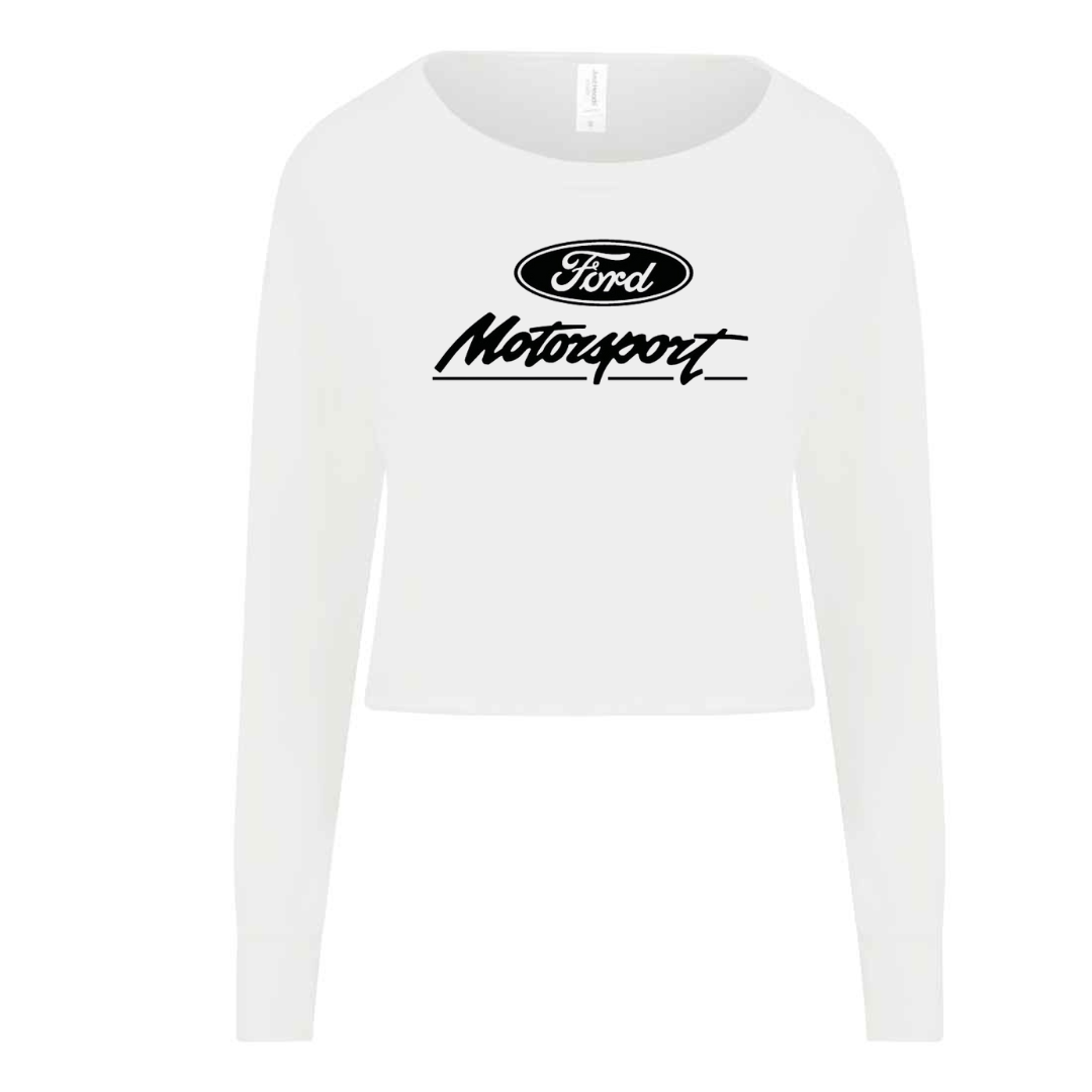 Women's Ford Motorsport Long Sleeve Crop Sweatshirt